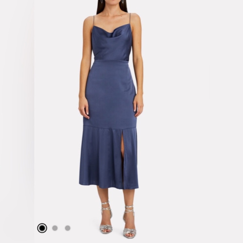Navy Intermix Paris Silk Slip Dress Size 8